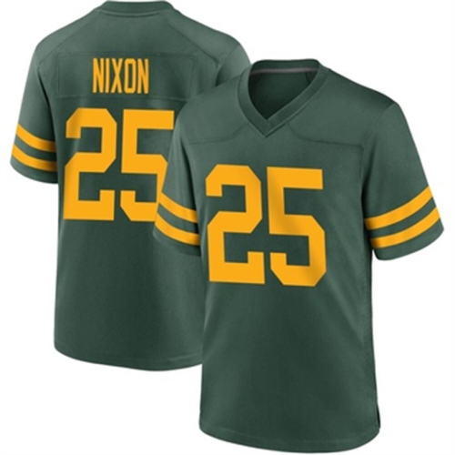 GB.Packers #25 Keisean Nixon Green Game Alternate Jersey Stitched American Football Jerseys Wholesale