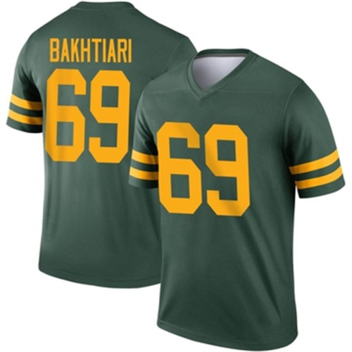 GB.Packers #69 David Bakhtiari Green Legend Alternate Jersey Stitched American Football Jerseys Wholesale