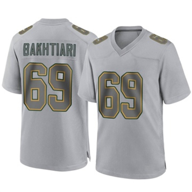 GB.Packers #69 David Bakhtiari Gray Game Atmosphere Fashion Jersey Stitched American Football Jerseys Wholesale