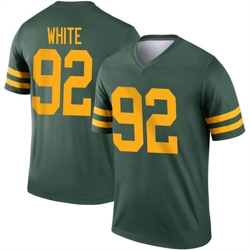 GB.Packers #92 Reggie White Green Legend Alternate Jersey Stitched American Football Jerseys Wholesale