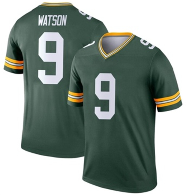 GB.Packers #9 Christian Watson Green Legend Jersey Stitched American Football Jerseys Wholesale