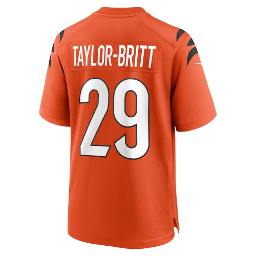 C.Bengals #29 Cam Taylor-Britt Orange Jersey Game Stitched American Football Jerseys Wholesale