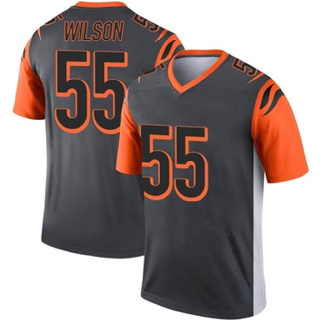 C.Bengals #55 Logan Wilson Silver Jersey Legend Stitched American Football Jerseys Wholesale