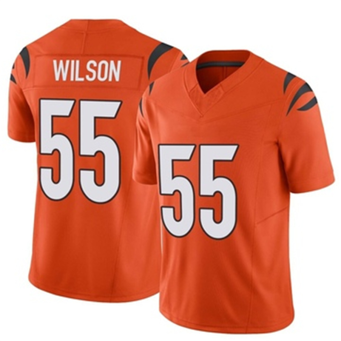 C.Bengals #55 Logan Wilson Orange Vapor FUSE Jersey Limited Stitched American Football Jerseys Wholesale