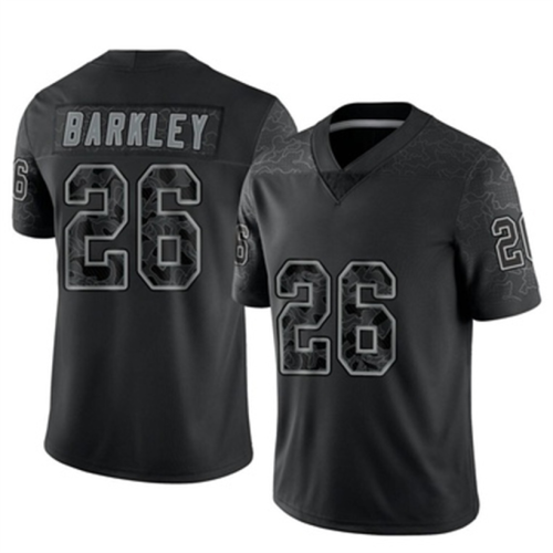 NY.Giants #26 Saquon Barkley Reflective Jersey Black Limited Stitched American Football Jerseys Wholesale