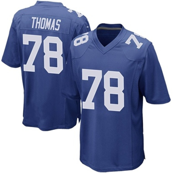 NY.Giants #78 Andrew Thomas Team Color Jersey Royal Game Stitched American Football Jerseys Wholesale