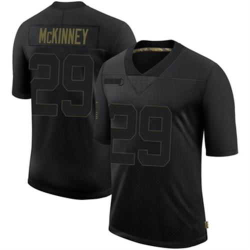 NY.Giants #29 Xavier McKinney 2020 Salute To Service Retired Jersey Black Limited Stitched American Football Jerseys Wholesale