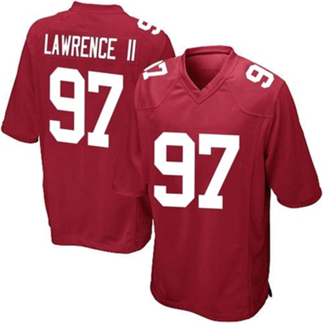 NY.Giants #97 Dexter Lawrence II Alternate Jersey Red Game Stitched American Football Jerseys Wholesale