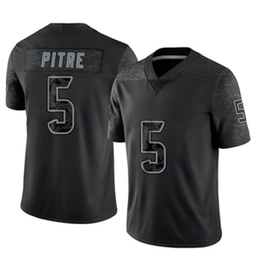 H.Texans #5 Jalen Pitre Black Reflective Jersey Limited Stitched American Football Jerseys Wholesale
