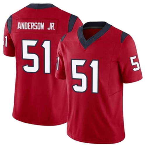 H.Texans #51 Will Anderson Jr Red Vapor FUSE Jersey Limited Stitched American Football Jerseys Wholesale