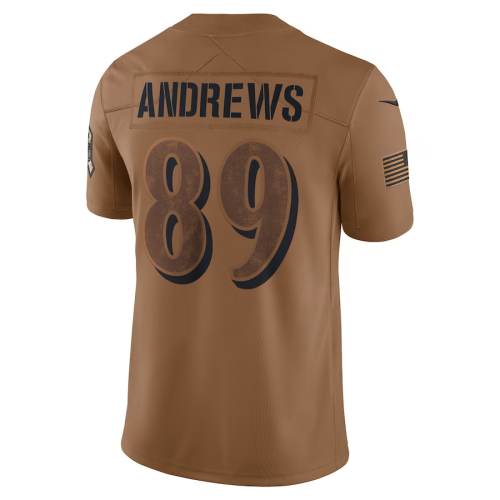 B.Ravens #89 Mark Andrews Brown 2023 Salute To Service Limited Jersey Stitched American Football Jerseys Wholesale