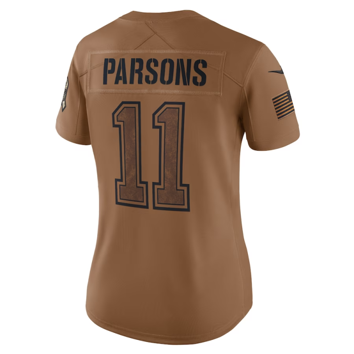 D.Cowboys #11 Micah Parsons Brown 2023 Salute To Service Limited Jersey Stitched American Football Jerseys Wholesale