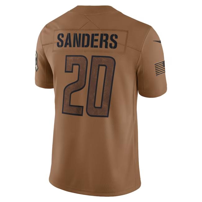 D.Lions #20 Barry Sanders Brown 2023 Salute To Service Limited Jersey Stitched American Football Jerseys Wholesale