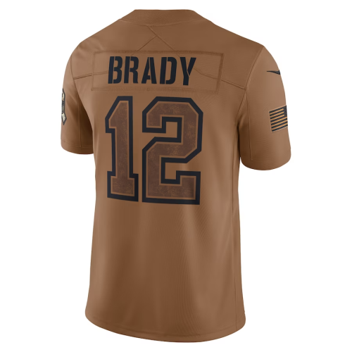 TB.Buccaneers #12 Tom Brady Brown 2023 Salute To Service Limited Jersey Stitched American Football Jerseys Wholesale