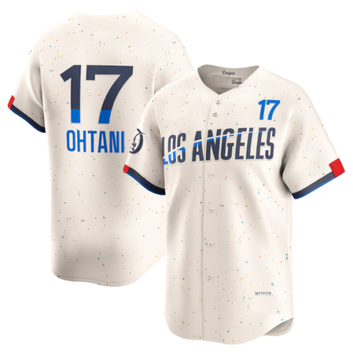 Los Angeles Dodgers #17 Shohei Ohtani Cream 2024 City Connect Limited Player Baseball Stitched Jerseys