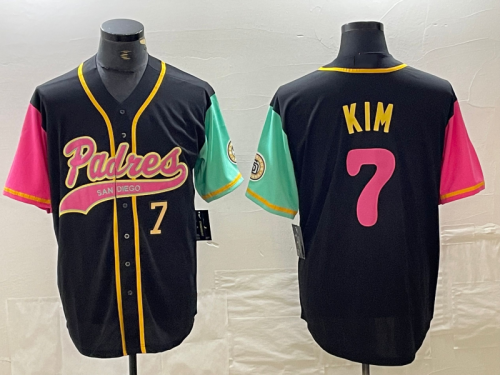 San Diego Padres #7 Ha Seong Kim Number Black NEW 2023 City Connect Cool Base Stitched Jersey Baseball Jersey