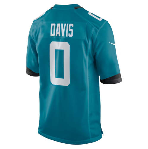 J.Jaguars #0 Gabe Davis Team Game Player Jersey - Teal American Football Jerseys