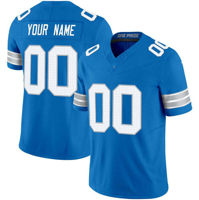 D. Lions Active Player Custom Blue 2024 F.U.S.E. Vapor Limited Football Stitched Jersey