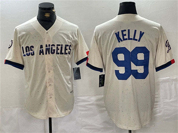 Los Angeles Dodgers #99 Joe Kelly Cream Stitched Baseball Jersey