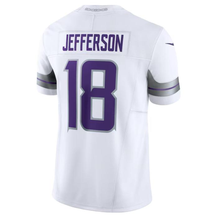 MN.Vikings #18 Justin Jefferson White Alternate Vapor F.U.S.E. Limited Jersey