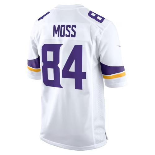 MN.Vikings #84 Randy Moss White Retired Player Game Jersey
