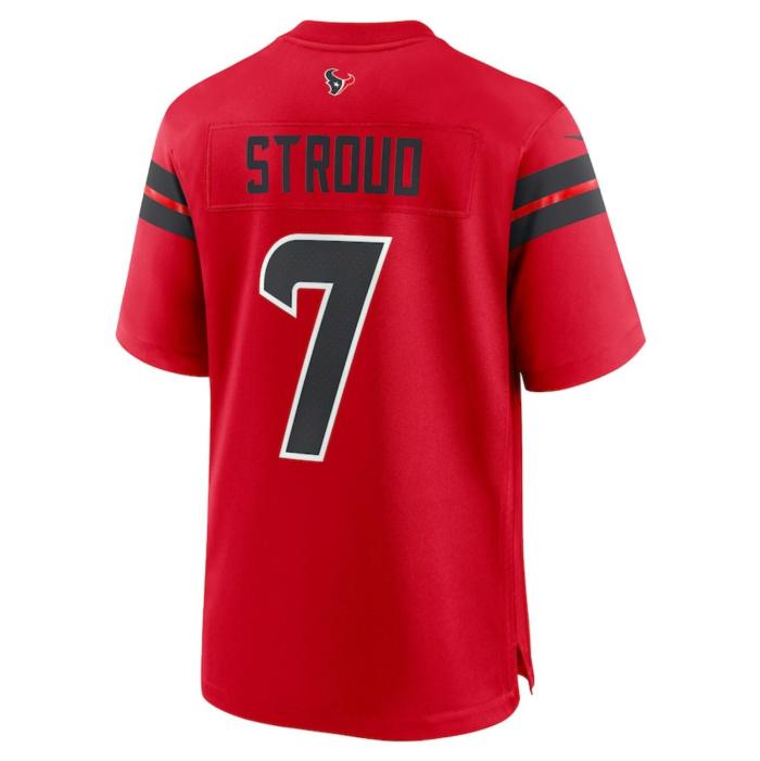 H.Texans #7 CJ Stroud  Red Game Jersey Stitched American Football Jerseys