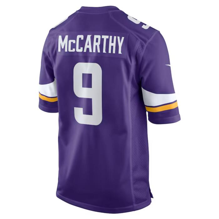 MN.Vikings #9 J.J. McCarthy Purple 2024 Draft Game Jersey