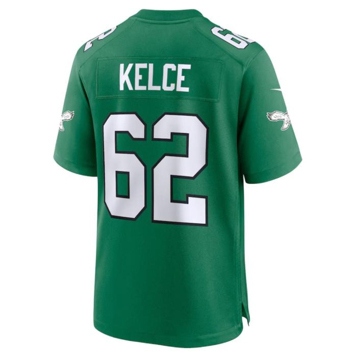 P.Eagles #62 Jason Kelce Green Limited Kelly Alternate Vapor FUSE Jersey Stitched American Football Jerseys