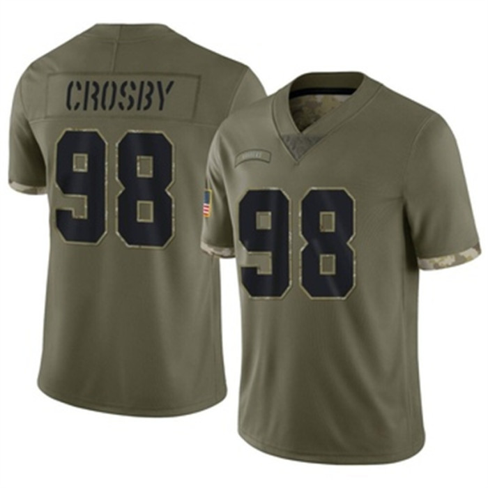 LV.Raiders #98 Maxx Crosby Black Vapor F.U.S.E. Limited Jersey Stitched American Football Jerseys