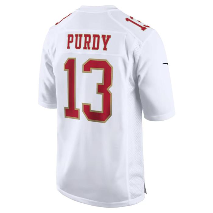 SF.49ers #13 Brock Purdy Vapor FUSE Jersey Scarlet Limited Stitched American Football Jerseys