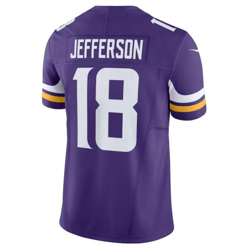 MN.Vikings #18 Justin Jefferson Purple Classic Vapor F.U.S.E. Limited Jersey Stitched American Football Jerseys