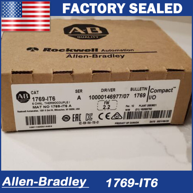 2 pcs AB Allen-Bradley 1769-IT6 Compact I/O 6 Channel Thermocouple mV Input Module
