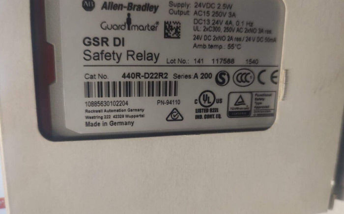 Allen Bradley 440R-D22R2 serA Guardmaster Dual Input DI Safety Relay GSR