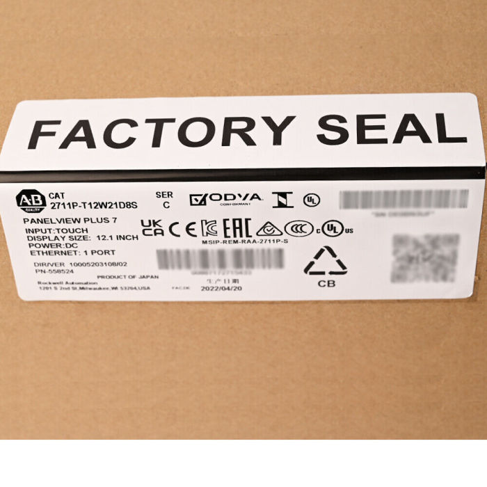 2022 Allen Bradley 2711P-T12W21D8S /C PanelView Plus 7 Terminal Surplus SEALED