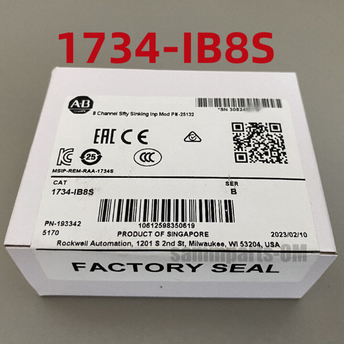 AB 1734-IB8S Ser B 8 Channel Sfty Sinking Input Module 1734IB8S New Sealed 2023