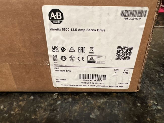 2198-H015-ERS, 2023,  Allen-Bradley Kinetix 5500 Servo Drive, Sealed