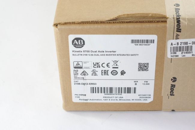 Allen Bradley 2198-D012-ERS3 /B Kinetix 5700 Servo Drive New Surplus Sealed