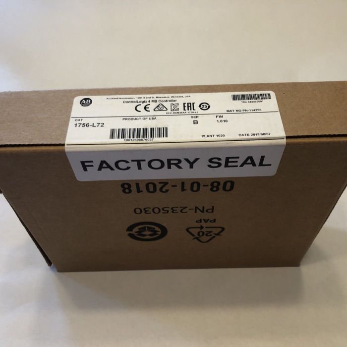 Allen Bradley 1756-L72 ControlLogix 4MB Controller for VIP