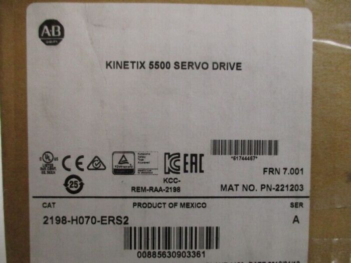 ALLEN BRADLEY 2198-H070-ERS2 SER. A F/W 7.001 195-264/324-528VAC 23.7A NSMP