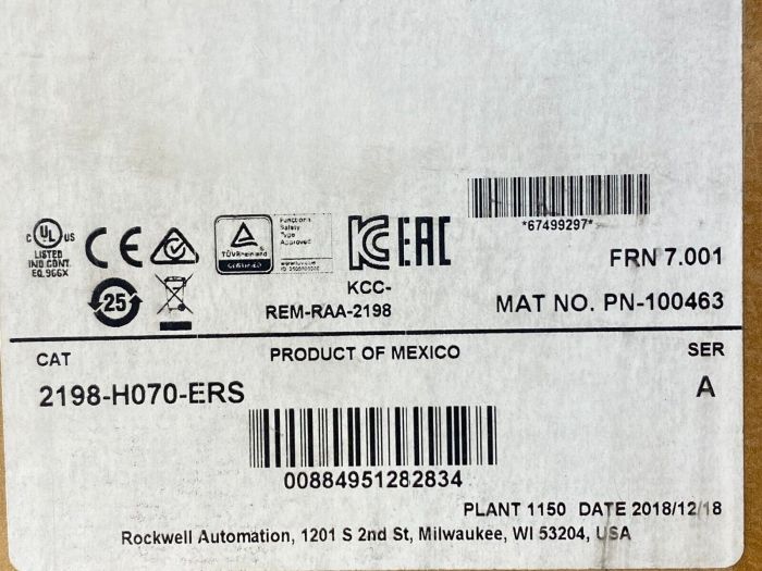 Allen-Bradley 2198-H070-ERS Series A New Factory Sealed