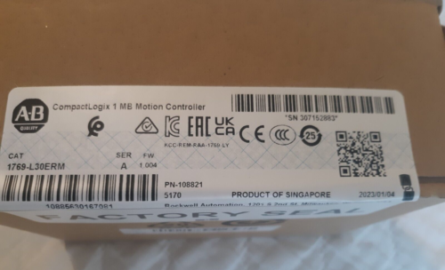 REDUCED NEW 2023 Sealed Allen Bradley 1769-L30ERM A CompactLogix 1 MB MOTION
