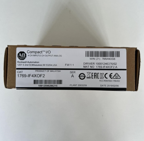 2022 Factory Sealed 1769-IF4XOF2 CompactLogix Analog 4 inputs 2 outputs