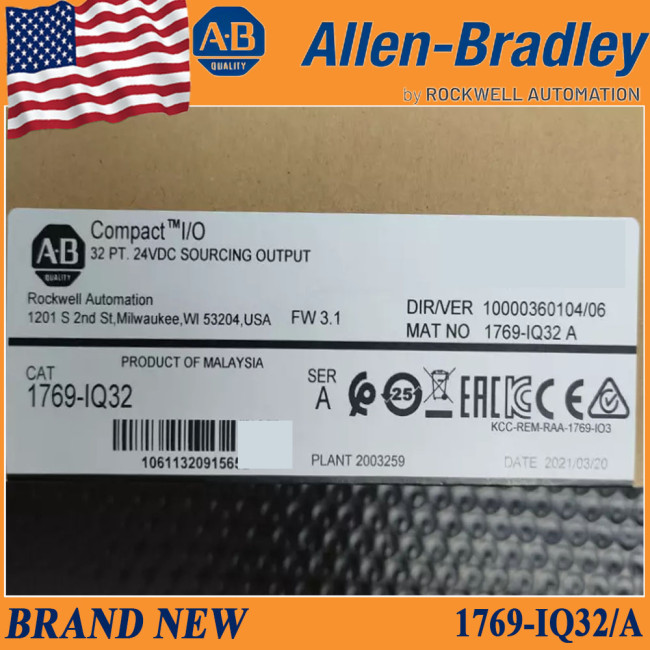 4-Allen Bradley 1769-iq32/a DC input cards
