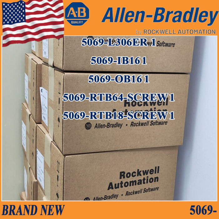AB 5069-l306er & 5069-RTB64-SCREW 5069-IB16 & 5069-RTB18-SCREW 5069-OB16 One for each