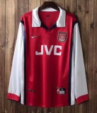 1998-1999 Arsenal Home Long sleeve 1:1 Retro Soccer Jersey