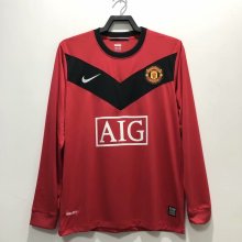 2010 Manchester United Home Long Sleeve 1:1 Quality Retro Soccer Jersey