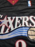 1997-1998 NBA 76ers IVERSON black classic Mesh Jersey 1:1 Quality