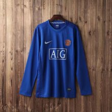 2007-2008 Manchester United Away Long Sleeve 1:1 Quality Retro Soccer Jersey