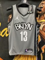 NBA Nets grey Harden No.13 1:1 Quality