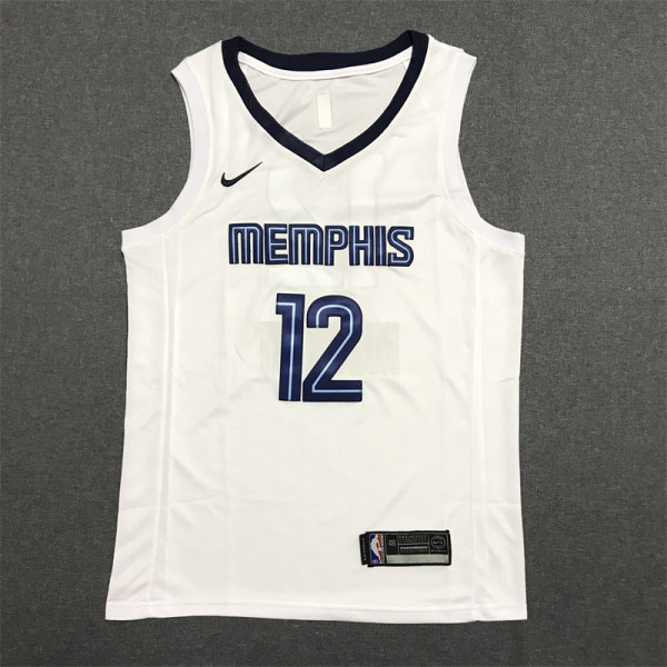 Grizzlies Morant #12 White 1:1 Quality NBA Jersey